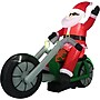Fraser Hill Farm 6' Wide Prelit Motorcycle Santa Inflatable (FHFSNTABIKE062-L)~#|#~sp227529291_sc7