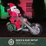 Fraser Hill Farm 6' Wide Prelit Motorcycle Santa Inflatable (FHFSNTABIKE062-L)~#|#~sp227529294_sc7