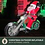 Fraser Hill Farm 6' Wide Prelit Motorcycle Santa Inflatable (FHFSNTABIKE062-L)~#|#~sp227529295_sc7