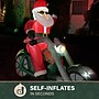 Fraser Hill Farm 6' Wide Prelit Motorcycle Santa Inflatable (FHFSNTABIKE062-L)~#|#~sp227529296_sc7