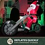 Fraser Hill Farm 6' Wide Prelit Motorcycle Santa Inflatable (FHFSNTABIKE062-L)~#|#~sp227529297_sc7