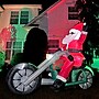 Fraser Hill Farm 6' Wide Prelit Motorcycle Santa Inflatable (FHFSNTABIKE062-L)~#|#~sp227529302_sc7