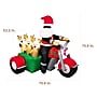 Fraser Hill Farm 6' Prelit Santa on Motorcycle Inflatable (FHFSNTABIKE061-L)~#|#~sp227529318_sc7