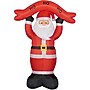 Fraser Hill Farm 10' Santa Holding HO HO HO Sign Inflatable (FHFSANTA104-L)~#|#~sp227529484_sc7