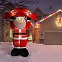 Fraser Hill Farm 10' Santa Holding HO HO HO Sign Inflatable (FHFSANTA104-L)~#|#~sp227529490_sc7