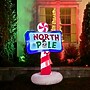 Fraser Hill Farm 6' Prelit North Pole Sign Inflatable (FHFNPOLESGN061-L)~#|#~sp227529685_sc7