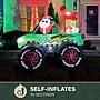 Fraser Hill Farm 6' Prelit Santa in Monster Truck Inflatable (FHFMNSRTRCK061-L)~#|#~sp227529694_sc7