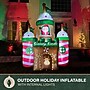 Fraser Hill Farm 10-Ft. Tall Pre-Lit Santa's Candy Castle Inflatable (FHFCNDYCSTL102-L)~#|#~sp227529711_sc7
