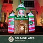 Fraser Hill Farm 10-Ft. Tall Pre-Lit Santa's Candy Castle Inflatable (FHFCNDYCSTL102-L)~#|#~sp227529712_sc7
