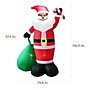 Fraser Hill Farm 10' Prelit African American Santa Holding Toy Sack Inflatable (FHFAASANTA101-L)~#|#~sp227529824_sc7