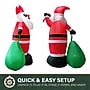 Fraser Hill Farm 10' Prelit African American Santa Holding Toy Sack Inflatable (FHFAASANTA101-L)~#|#~sp227529825_sc7