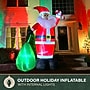 Fraser Hill Farm 10' Prelit African American Santa Holding Toy Sack Inflatable (FHFAASANTA101-L)~#|#~sp227529826_sc7