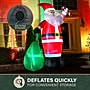 Fraser Hill Farm 10' Prelit African American Santa Holding Toy Sack Inflatable (FHFAASANTA101-L)~#|#~sp227529856_sc7
