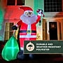 Fraser Hill Farm 10' Prelit African American Santa Holding Toy Sack Inflatable (FHFAASANTA101-L)~#|#~sp227529857_sc7