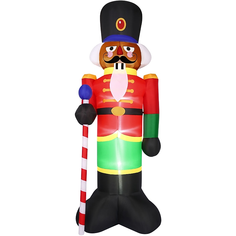 Fraser Hill Farm 10' Prelit African American Nutcracker Inflatable (FHFAANUTCRK101-L) image 1