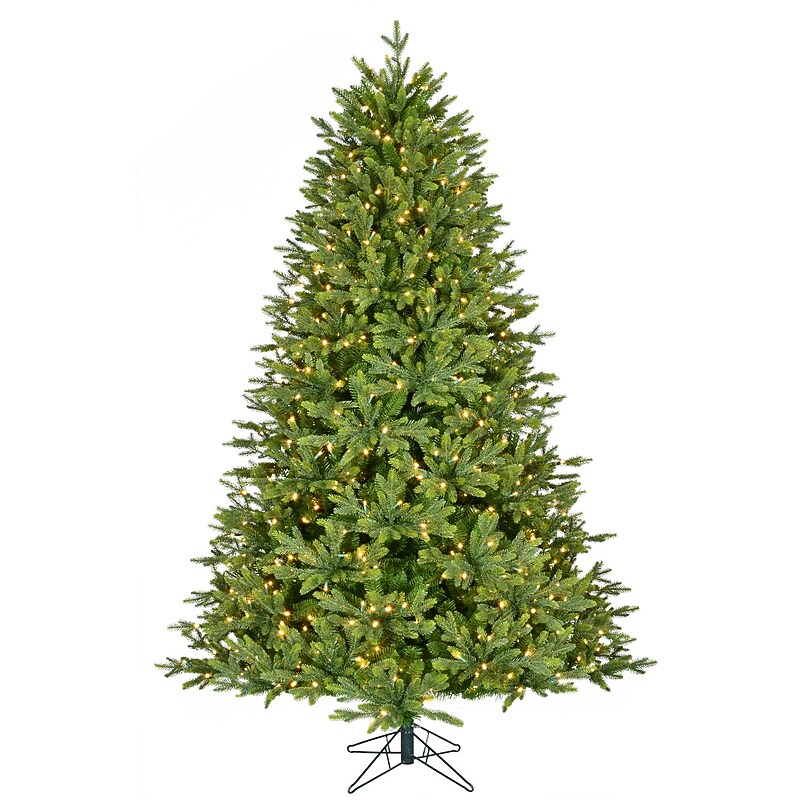Fraser Hill Farm 8 ft. Wintergreen Fir Pre-Lit Artificial Christmas Tree, 1050 Lights (FFWG080-5GR) image 1