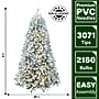 Fraser Hill Farm 9 ft. Flocked Winter Snow Pine Pre-Lit Artificial Christmas Tree, 2160 Lights (FFWP090-5SN)	~#|#~sp227529991_sc7