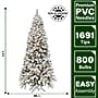 Fraser Hill Farm 7.5 ft. Flocked Silverton Fir Pre-Lit Artificial Christmas Tree, 800 Lights (FFSF075-3SN)	~#|#~sp227530083_sc7