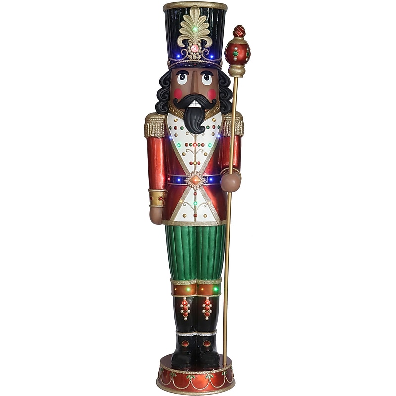 Fraser Hill Farm 76" Resin African American Nutcracker (FFRS076-NC5-MLTAA) image 1