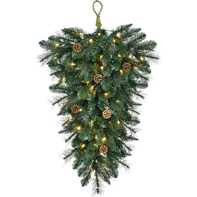 Fraser Hill Farm 36" Artificial Pine Teardrop Door Hanging (FFTDA036-5GR) image 1