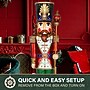 Fraser Hill Farm 76" Resin Nutcracker Figurine Holding Staff (FFRS076-NC5-MLT)~#|#~sp227530202_sc7