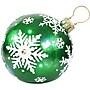 Fraser Hill Farm 18" Jeweled Ball Ornament w/Snowflake Design, Green (FFRS018-ORN1-GN)~#|#~sp227530437_sc7