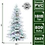 Fraser Hill Farm 9 ft. Flocked Pine Valley Pre-Lit Artificial Christmas Tree, 800 Lights (FFPV090-6SN)	~#|#~sp227530558_sc7