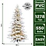 Fraser Hill Farm 7.5 ft. Flocked Pine Valley Pre-Lit Artificial Christmas Tree, 550 Lights (FFPV075-5SN)	~#|#~sp227531118_sc7
