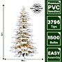 Fraser Hill Farm 12 ft. Flocked Pine Valley Pre-Lit Artificial Christmas Tree, 1600 Lights (FFPV012-3SN)	~#|#~sp227531128_sc7