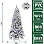 Fraser Hill Farm 7.5 ft. Flocked Alaskan Pine Pre-Lit Artificial Christmas Tree, 800 Lights (FFAF075-6SN)	~#|#~sp227531151_sc7