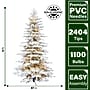 Fraser Hill Farm 10 ft. Flocked Pine Valley Pre-Lit Artificial Christmas Tree, 1100 Lights (FFPV010-5SN)	~#|#~sp227531962_sc7