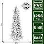 Fraser Hill Farm 9 ft. Slim Mountain Pine Flocked Artificial Christmas Tree (FFMPS090-0SN)	~#|#~sp227532053_sc7