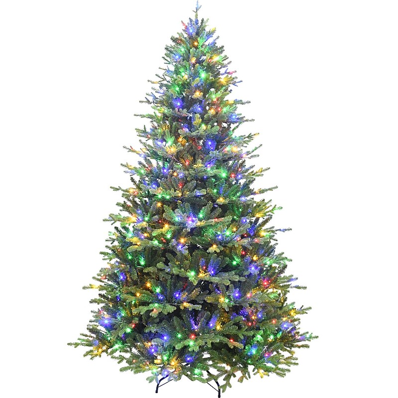Fraser Hill Farm 7.5 ft. Oregon Pine Pre-Lit Artificial Christmas Tree, 700 Lights (FFOP075-6GR) image 1