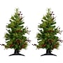 Fraser Hill Farm 4-Ft. Newberry Pine Artificial Trees, 2/Set (FFNP056-5GRB/SET2)~#|#~sp227532186_sc7