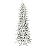 Fraser Hill Farm 6.5 ft. Slim Mountain Pine Flocked Pre-Lit Artificial Christmas Tree, 450 Lights (FFMPS065-5SN)	~#|#~sp227532227_sc7
