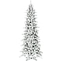 Fraser Hill Farm 7.5 ft. Slim Mountain Pine Flocked Artificial Christmas Tree (FFMPS075-0SN)	~#|#~sp227532307_sc7