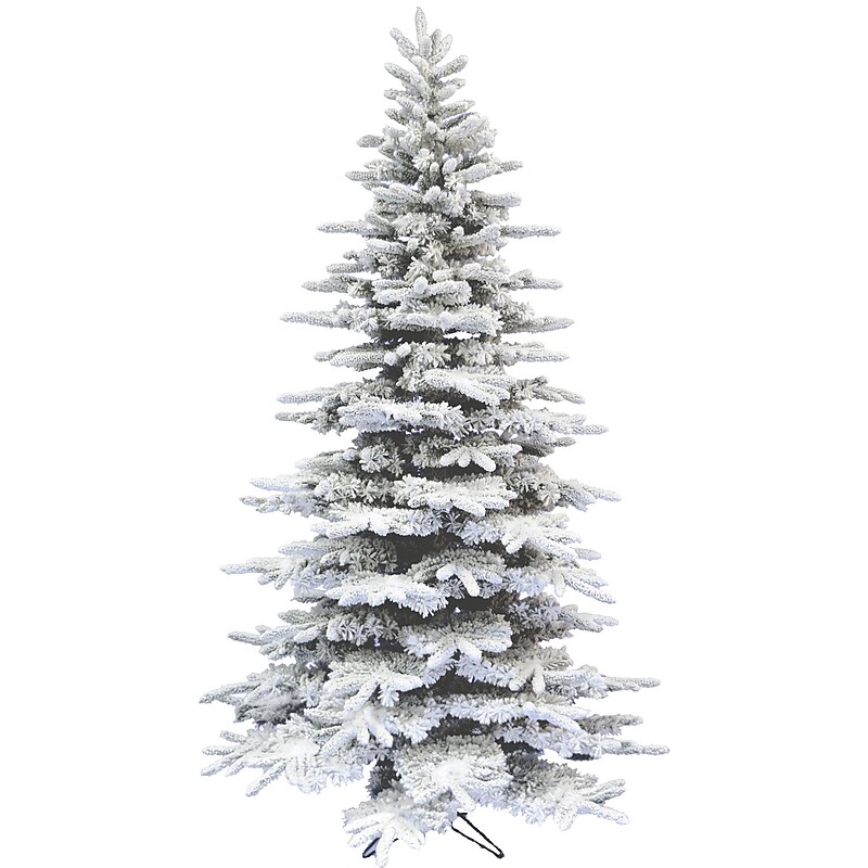 Fraser Hill Farm 6.5 ft. Flocked Mountain Pine Artificial Christmas Tree (FFMP065-0SN) image 1