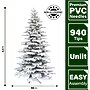 Fraser Hill Farm 6.5 ft. Flocked Mountain Pine Artificial Christmas Tree (FFMP065-0SN)	~#|#~sp227532324_sc7