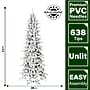 Fraser Hill Farm 6.5 ft. Slim Mountain Pine Flocked Artificial Christmas Tree (FFMPS065-0SN)	~#|#~sp227532372_sc7