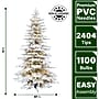 Fraser Hill Farm 10 ft. Flocked Mountain Pine Pre-Lit Artificial Christmas Tree, 1100 Lights (FFMP010-5SN)	~#|#~sp227532435_sc7