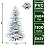 Fraser Hill Farm 10 ft. Flocked Mountain Pine Pre-Lit Artificial Christmas Tree, 1100 Lights (FFMP010-6SN)	~#|#~sp227532444_sc7