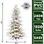 Fraser Hill Farm 10 ft. Flocked Mountain Pine Pre-Lit Artificial Christmas Tree, 100 Lights (FFMP010-3SN)	~#|#~sp227532546_sc7