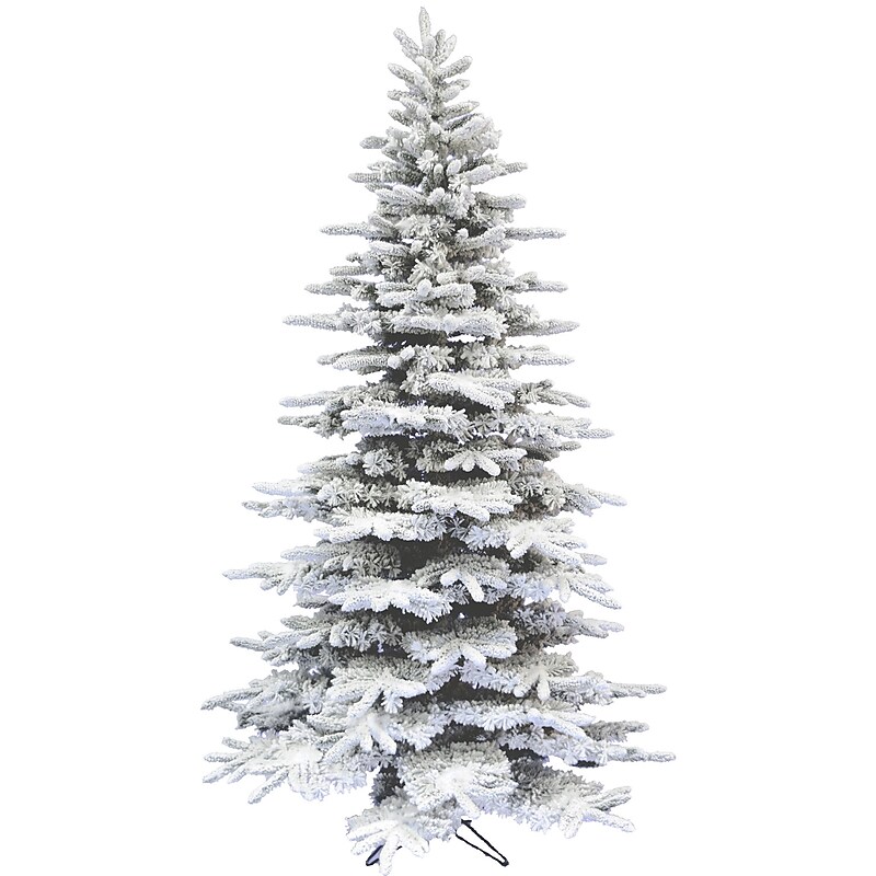 Fraser Hill Farm 10 ft. Flocked Mountain Pine Artificial Christmas Tree (FFMP010-0SN) image 1