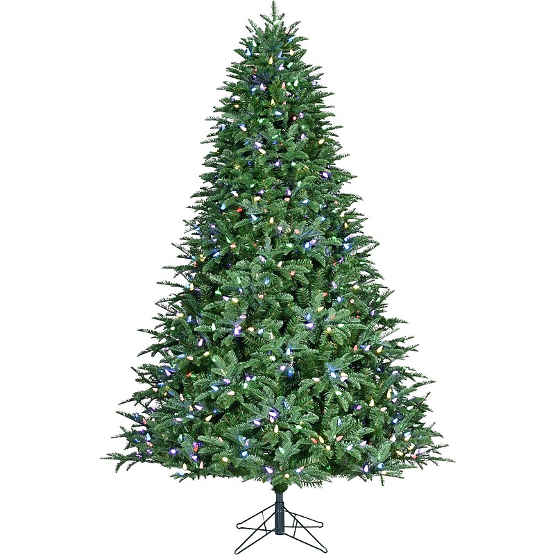 Fraser Hill Farm 7.5 ft. Jingle Pine Pre-Lit Artificial Christmas Tree, 850 Lights (FFJP075-6GR) image 1