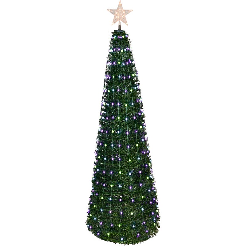 Fraser Hill Farm 4-Ft Prelit Pop Up Tree (FFCHRGB040TREE-MLT) image 1