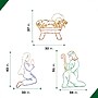Fraser Hill Farm Christmas Giant Outdoor LED Lights, 3-Piece Nativity Set (FFCHLED003-NTV0-MTL)~#|#~sp227533584_sc7