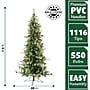 Fraser Hill Farm 7.5 ft. Buffalo Fir Slim Pre-Lit Artificial Christmas Tree, 550 Lights (FFBF075-5SN)	~#|#~sp227533664_sc7
