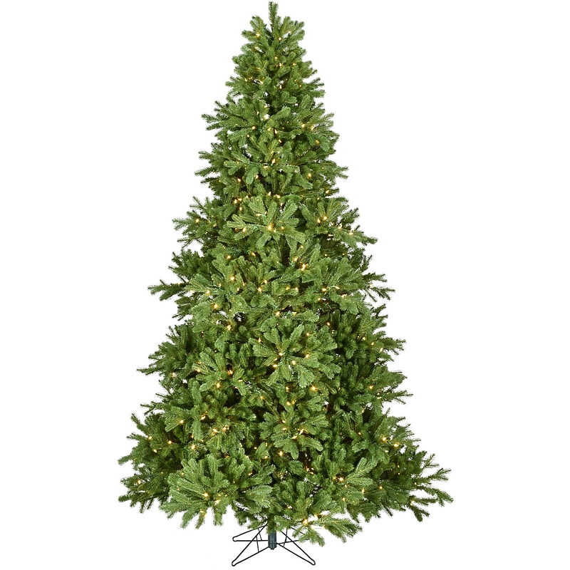 Fraser Hill Farm 8 ft. Asheville Pine Pre-Lit Artificial Christmas Tree, 850 Lights (FFAV080-5GR) image 1