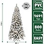 Fraser Hill Farm 7.5 ft. Flocked Alaskan Pine Pre-Lit Artificial Christmas Tree, 800 Lights (FFAF075-5SN)	~#|#~sp227533898_sc7