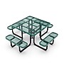 Flash Furniture Creekside Square Outdoor Picnic Table with Mesh Top and Seats, Green (SLFEMS46GN)~#|#~sp227538282_sc7